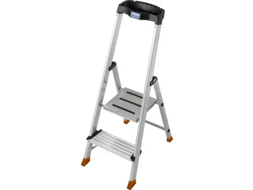 trapladder,eenzijdig,2 XXL treden,balk L 1m,aluminium