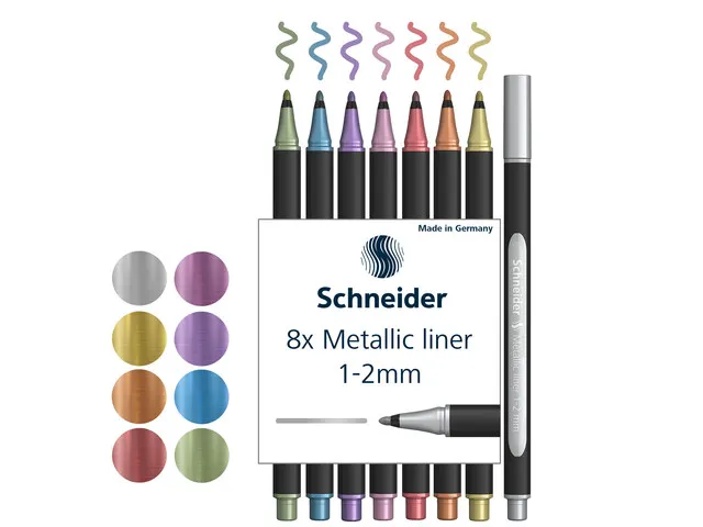 Metallic liner Schneider Paint-It 020 1-2mm 14st. etuis display