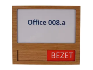 Premium Deurbord Houtlook met schuif Vrij Bezet Groen Rood 150x130mm - 2