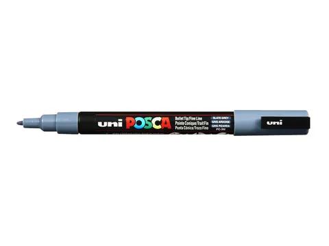 Verfstift Posca PC3M Fijne punt 0,9-1,3mm Leisteengrijs