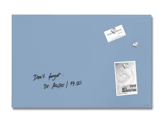 Glas-magneetbord Sigel Artverum mat pastelblauw. 600x400x15mm - 1