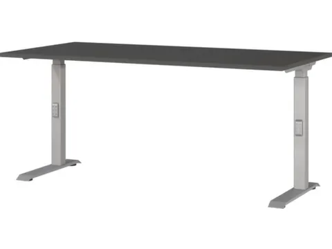 In hoogte verstelbaar bureau,HxBxD 680-910x1600x800mm,blad grafiet