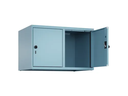 opzetkast,v. locker,2vak.,vak B 400mm,HxBxD 500x800x500mm,draaigrendel