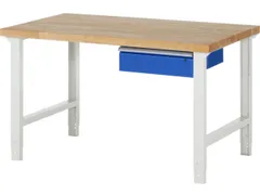 werkbank,HxBxD 790-1140x1500x900mm,beukblad,draagverm. 750kg,4voeten