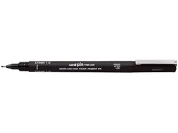 Fineliner Uni-ball Pin beitelpunt 1mm zwart