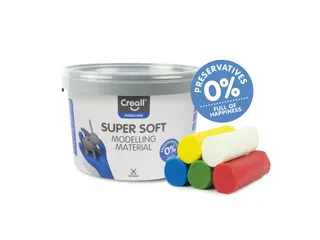 Klei Creall supersoft rood/blauw/groen/geel/wit 1750gram - 3