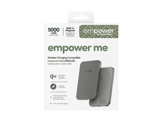 PanzerGlass empower by empower Bank | 5000mAh | Titanium, 500