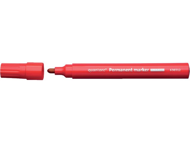 Permanent marker Quantore rond 1-1.5mm rood | ViltstiftenShop.nl