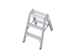 Vouwladder Aluminium H 750Mm Aan Beide Zijden Te Gebruiken 2X3Treden