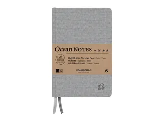 Notitieboek Aurora Ocean A5 192blz lijn 80g linnenstructuur kaft grijs - 1