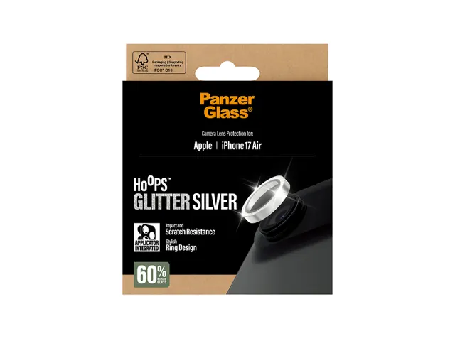 PanzerGlass Hoops Camera Lens Protector Glitter Silver iPhone Air