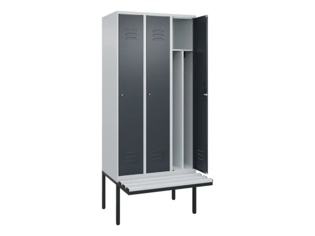 locker voor scheiding van kleding,HxBxD 2120x900x815mm,3vak