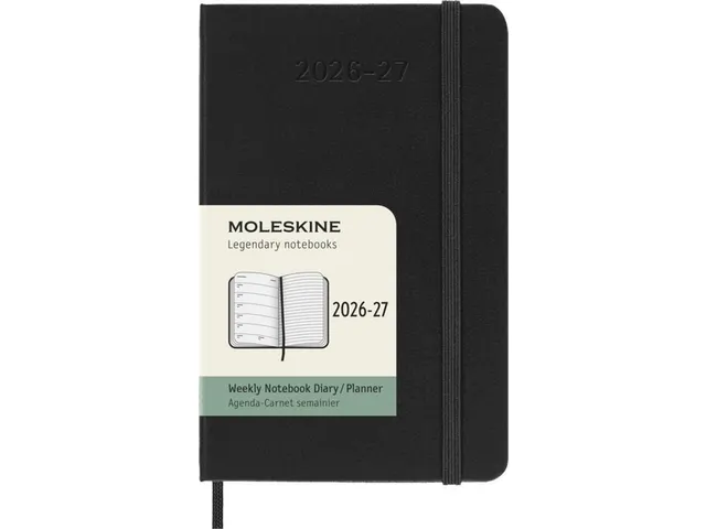 Agenda 2027 Moleskine 18M Planner Weekly 7dagen/1pagina pocket hc blac
