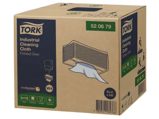 Reinigingsdoek Tork Industrial W4 gevouwen 120 vel grijs 520679 - 5