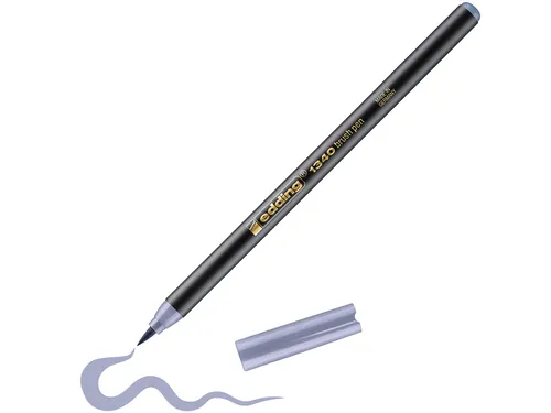 Brushpen edding 1340 zilver grijs
