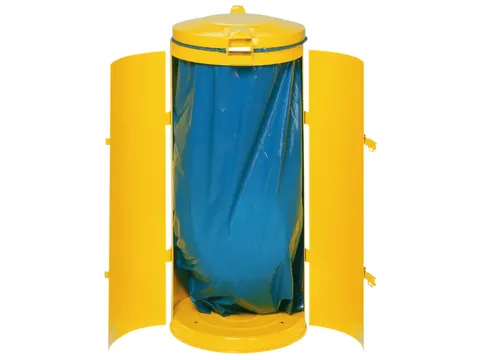 Afvalverzamelaar Staalplaat 120 Liter Brandveilig Verzinkt Ral1023