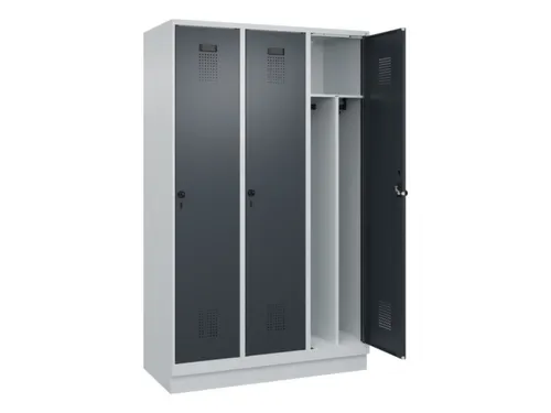 locker voor scheiding van kleding,HxBxD 1950x1200x500mm,3vak