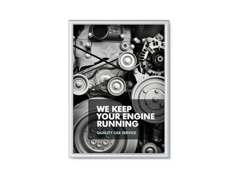 Kliklijst 50x70cm Rechte Hoeken 25mm Zilver