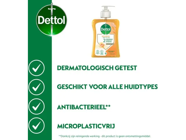 Dettol Handzeep Nourish Antibacterieel Honing & Vanille 250ml