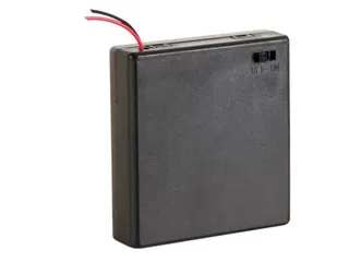 Batterijhouder Voor 4 x AA-CEL (Met Draden) - 1