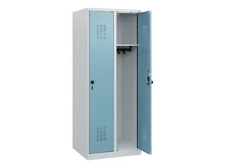 schoollocker,HxBxD 1530x600x500mm,2vak,vak B 300mm,draaigrendel - 1