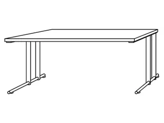Bureau Hxbxd 720x1600x80mm Noten - 6