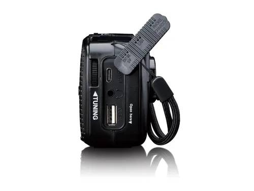Lenco MCR-113BK Draagbare opwindbare noodradio, zaklamp en powerbank