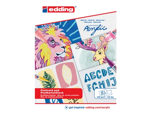 Olie en Acrylblok edding e-30010 A6 20 vel wit
