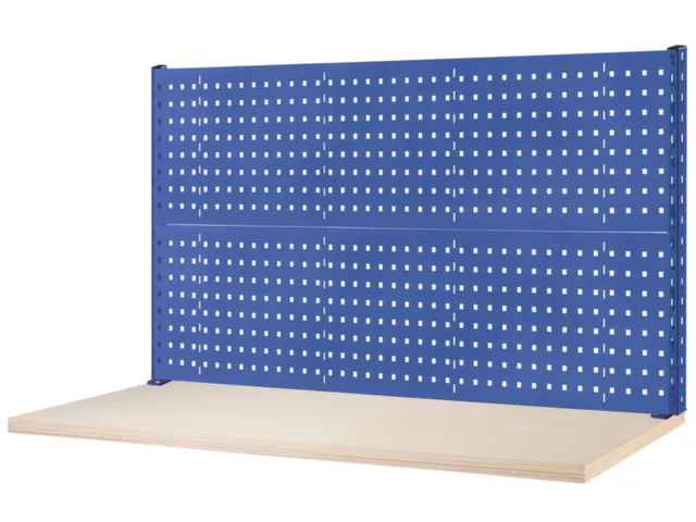 Geperforeerde plaat, opbouw voor werkbank duifblauw 700x1500mm