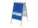 Stoepbord A1 complete set met print "UITGANG" Blauw