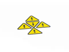 Magneetvel Symbool Attention 35x40mm Geel/Zwart