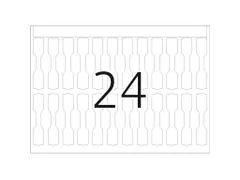 Drukkerij Etiketten DP1 10x49mm Ringetiketten 5000 Stuks Wit