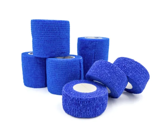Pansement auto-adhésif Detectaplast rouleau de 7cm x 4,5m bleu