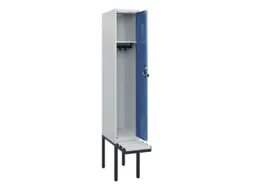locker met bank,HxBxD 1950x300x815mm,1vak,vak B 300mm,draaigrendel