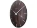 Horloge murale NeXtime 'Edge-Wood-Dome' Ø35cm plastique marron