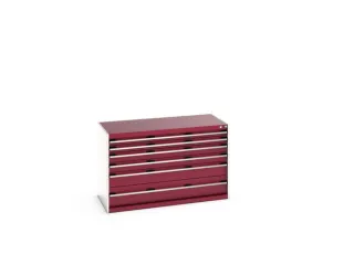 ladekast HxBxD 800x1300x650mm 6laden romp RAL7035 front RAL3004 - 7