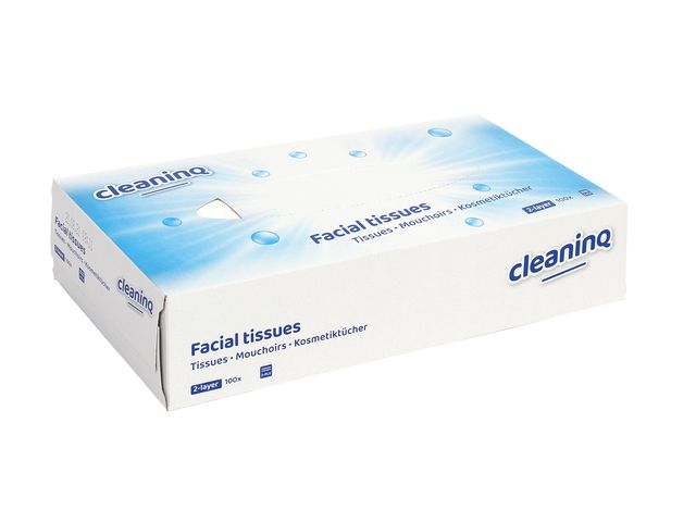 Tissue Cleaninq Facial 2-laags 100stuks | HanddoekDispensers.nl