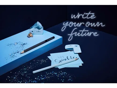 Potlood Faber-Castell Grip sparkle sky blue