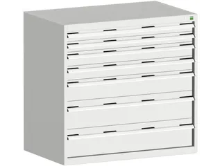ladekast HxBxD 1000x1050x750mm 7laden RAL7035 - 2