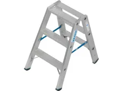 dubbele ladder,beide zijden,2x3treden m. R13-laag,treden met profiel