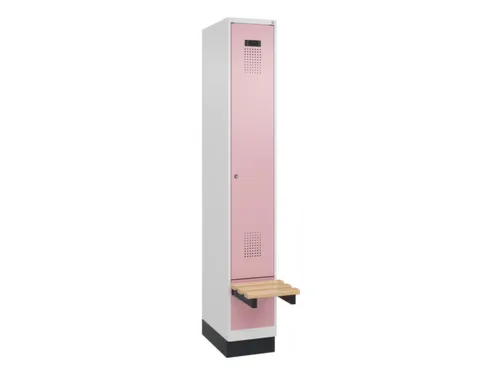 locker met bank,HxBxD 1950x300x815mm,1vak,vak B 300mm,cilinderslot