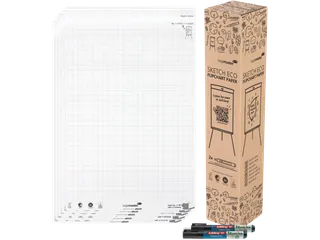 Legamaster SKETCH ECO Flipoverpapier 98x65cm Raster 5x 20vel - 1