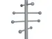 Kapstok MAULsaphir Lite standvoet 171cm grijsmetaal 8 haken