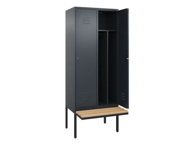 locker voor scheiding van kleding,HxBxD 2120x800x815mm,2vak