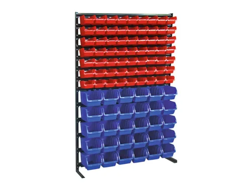 zichtbakkenstelling,HxBxD 1650x1114x350mm,93bakken kunststof,eenzijdig