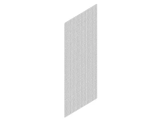zijwand,v. inhaakstelling,HxD 2000x800mm,verzinkt,rooster,MW 50x50mm - 1