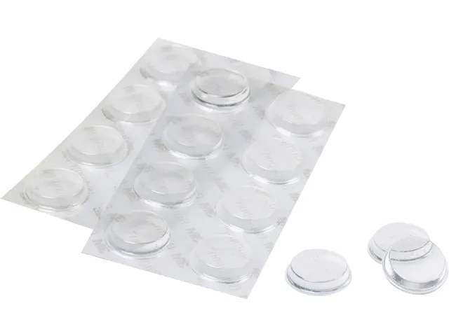 Zelfklevende stootdoppen Bumpon Transparant Blister 16 Stuks