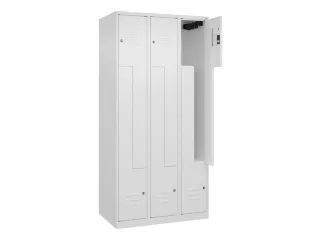 Z-garderobekast,HxBxD 1850x900x500mm,vak B 150/300mm,cil.-slot - 2