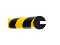 profielbescherming cirkel LxØ 1000x40mm PU geel/zwart v. opsteken