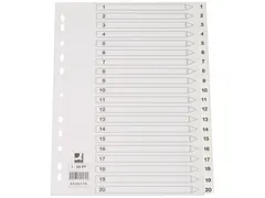 Tabbladen PP Set 1-20 Met Indexblad A4 11-Gaats Wit Personaliseerbaar